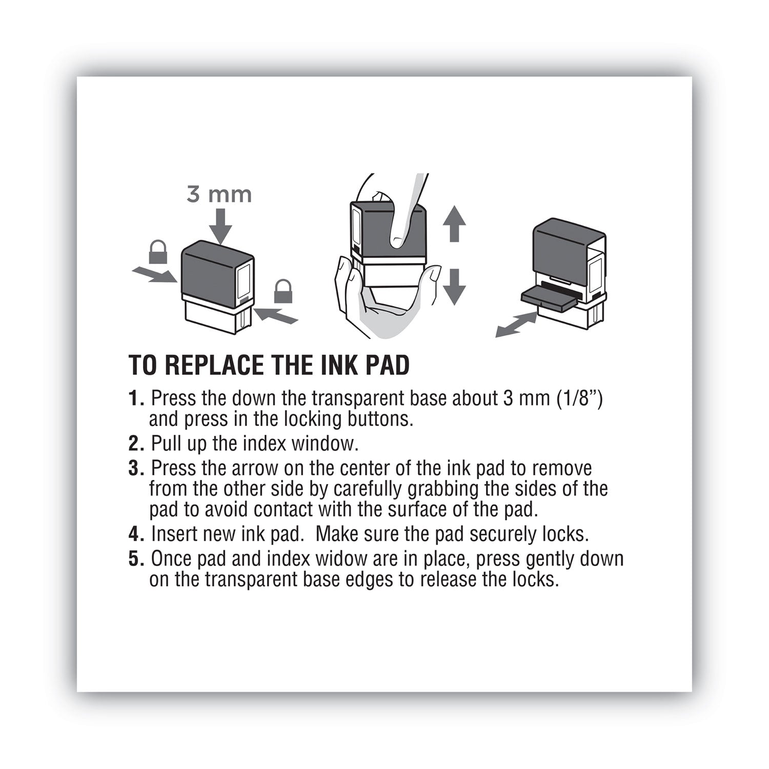 Replacement Ink Pad for 2000PLUS 1SI40PGL and 1SI40P, 2.38" x 0.25", Blue