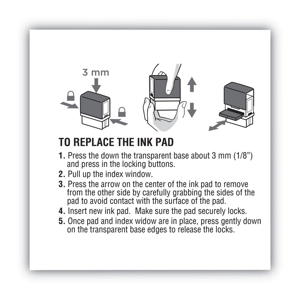 Replacement Ink Pad for 2000PLUS 1SI60P, 3.13" x 0.25", Blue