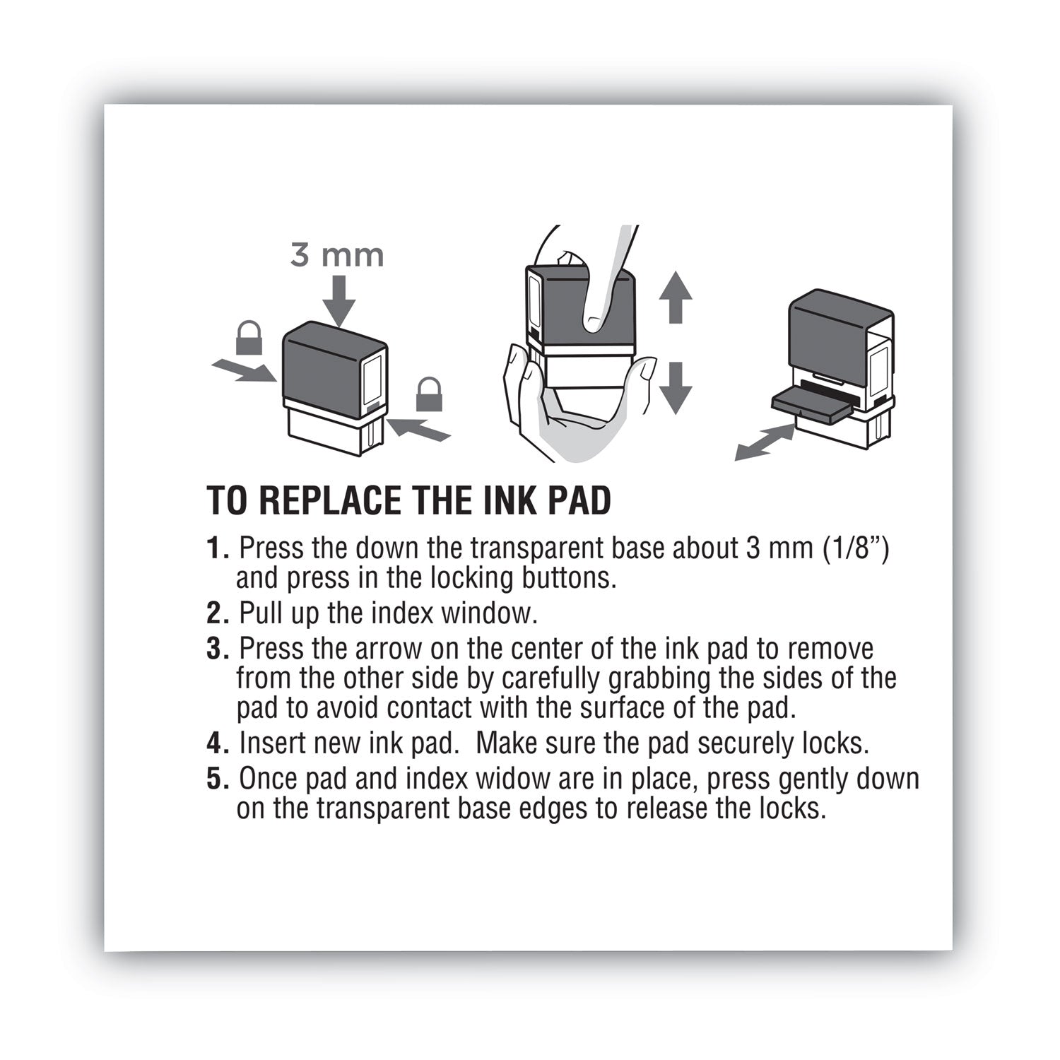 Replacement Ink Pad for 2000PLUS 1SI60P, 3.13" x 0.25", Blue