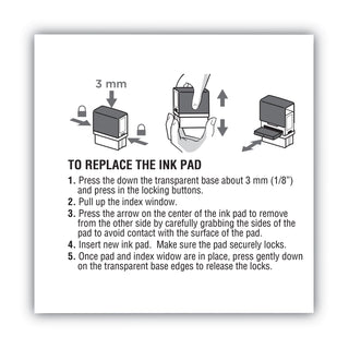 Replacement Ink Pad for 2000PLUS 1SI60P, 3.13" x 0.25", Blue