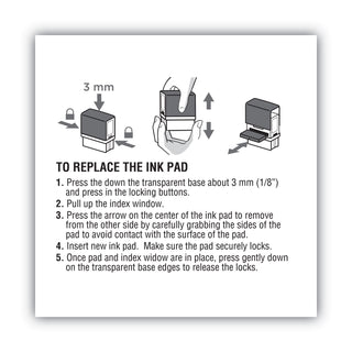 Replacement Ink Pad for 2000PLUS 1SI60P, 3.13" x 0.25", Black