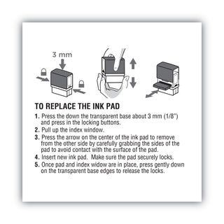 Replacement Ink Pad for 2000PLUS 1SI60P, 3.13" x 0.25", Red
