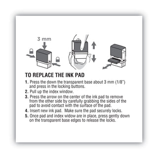 Replacement Ink Pad for 2000PLUS 1SI50P, 2.81" x 0.25", Red