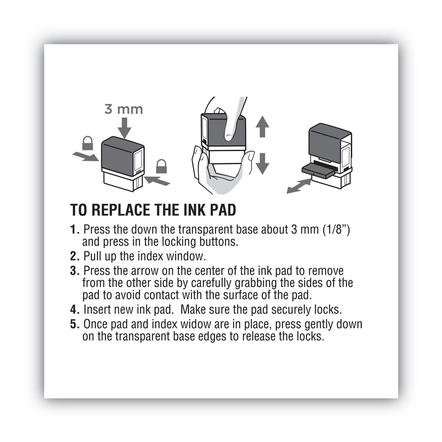 Replacement Ink Pad for 2000PLUS 1SI50P, 2.81" x 0.25", Red