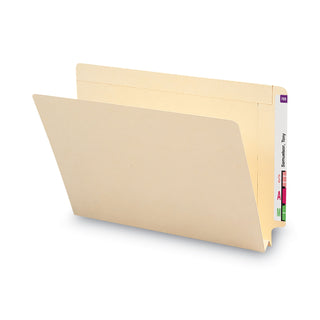 Heavyweight Manila End Tab Expansion Folders, Straight Tabs, Legal Size, 1.5" Expansion, Manila, 50/Box