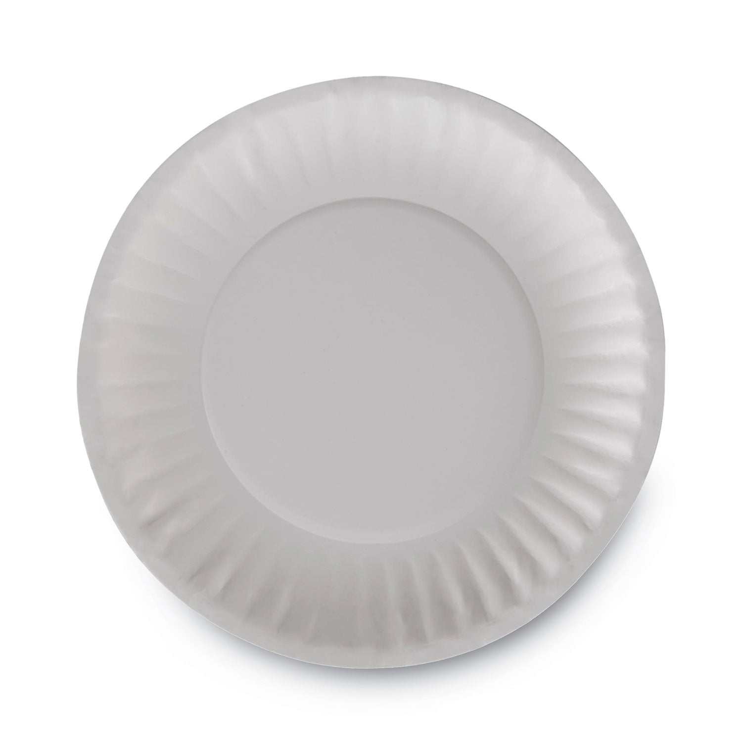 Clay Coated Paper Plates, 6" dia, White, 100/Pack - 