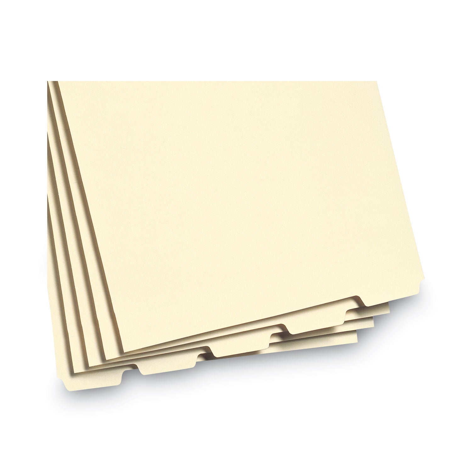 Stackable Folder Dividers with Fasteners, 1/5-Cut Bottom Tab, 1 Fastener, Letter Size, Manila, 4 Dividers/Set, 50 Sets - 