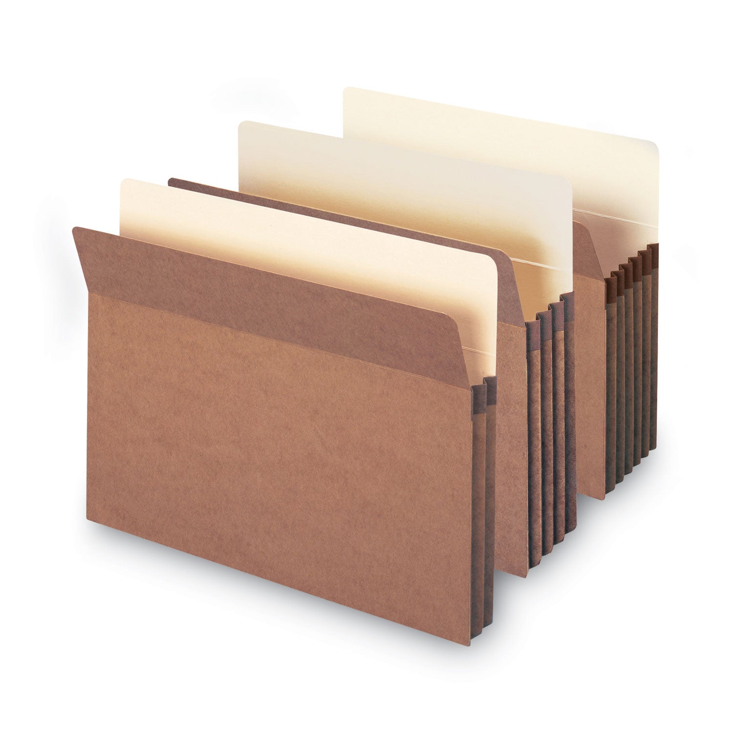 Redrope Drop Front File Pockets, 5.25" Expansion, Letter Size, Redrope, 10/Box - 