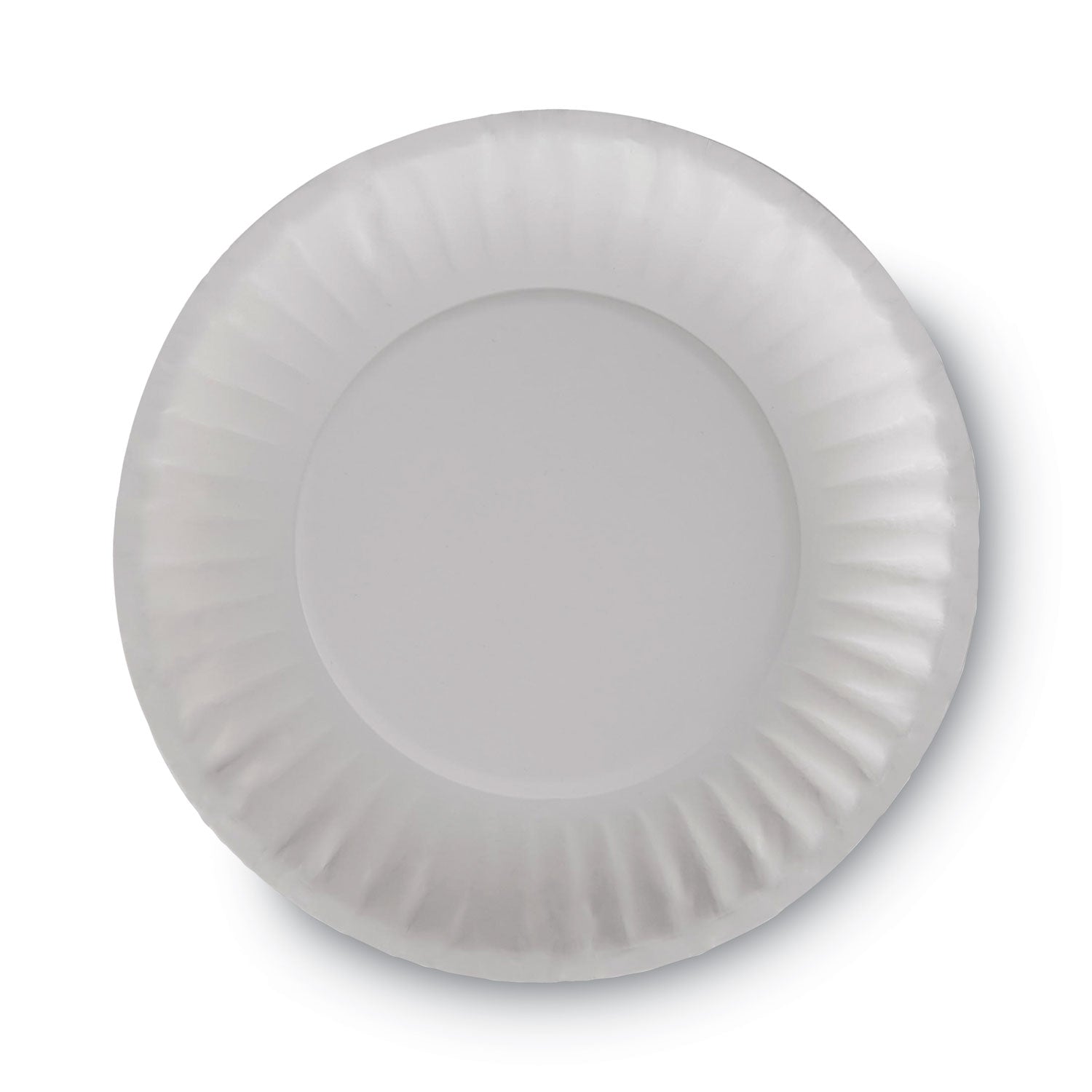 Clay Coated Paper Plates, 6" dia, White, 100/Pack, 12 Packs/Carton - 