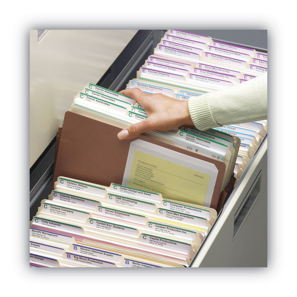 Redrope Drop Front File Pockets, 5.25" Expansion, Letter Size, Redrope, 10/Box