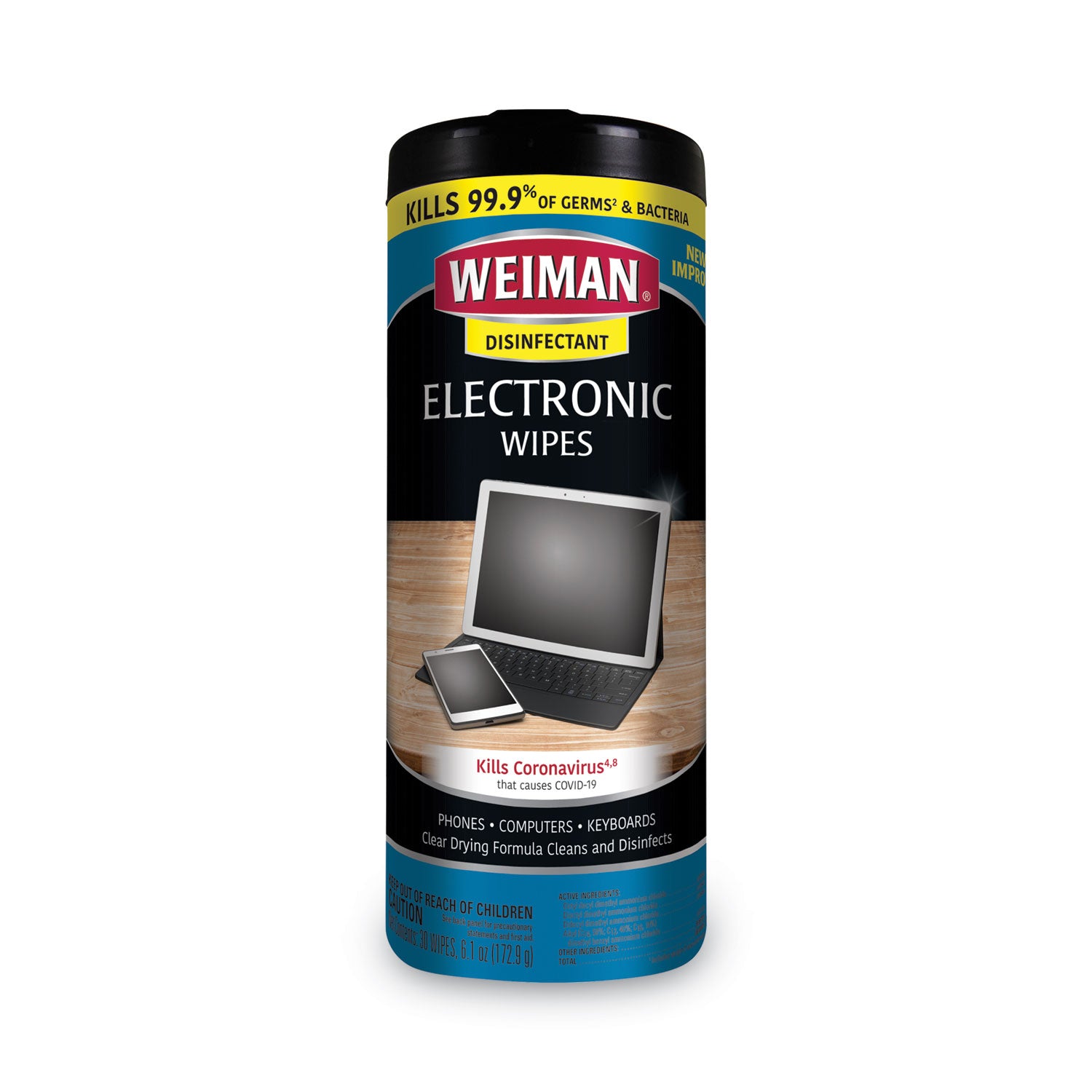e-tronic-wipes-1-ply-7-x-8-white-30-canister-4-canisters-carton_wmn93act - 1