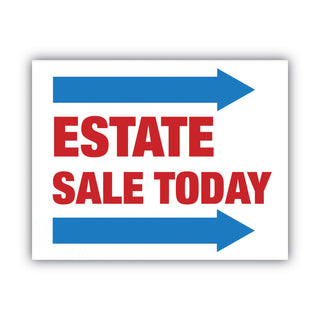 Stake Sign, Blank White, Includes Directional Arrows, 15 x 19