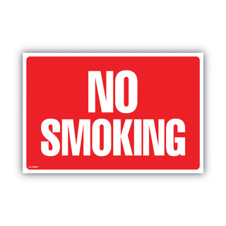 Two-Sided Signs, No Smoking/No Fumar, 8 x 12, Red