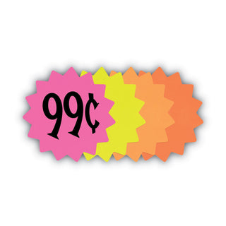 Die Cut Paper Signs, 4" Round, Assorted Colors, Pack of 60 Each