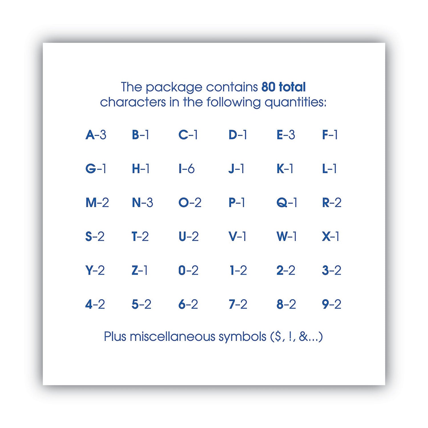 Letters, Numbers and Symbols, Self Adhesive, Black, 3"h, 64 Characters - 
