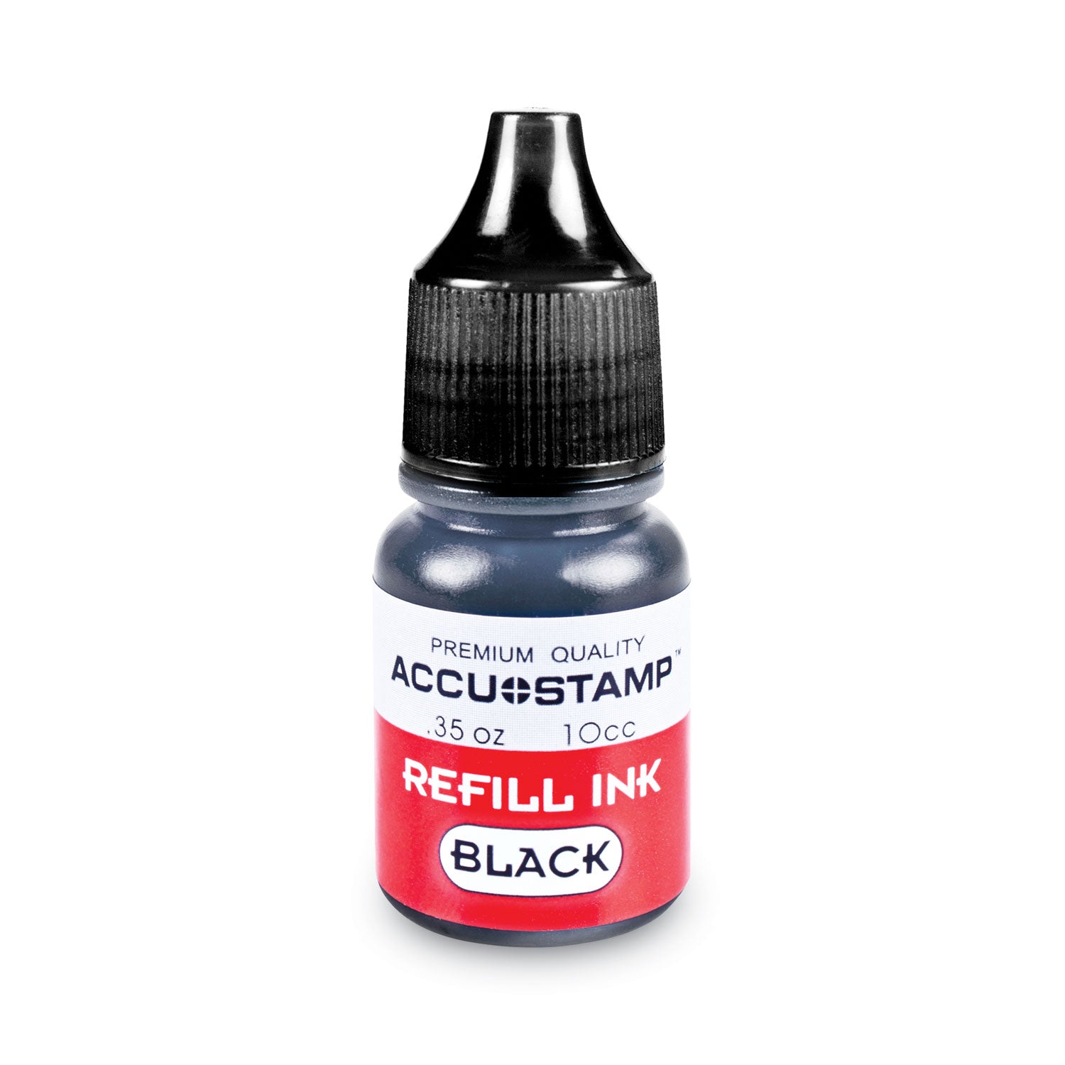 ACCU-STAMP Gel Ink Refill, 0.35 oz Bottle, Black - 