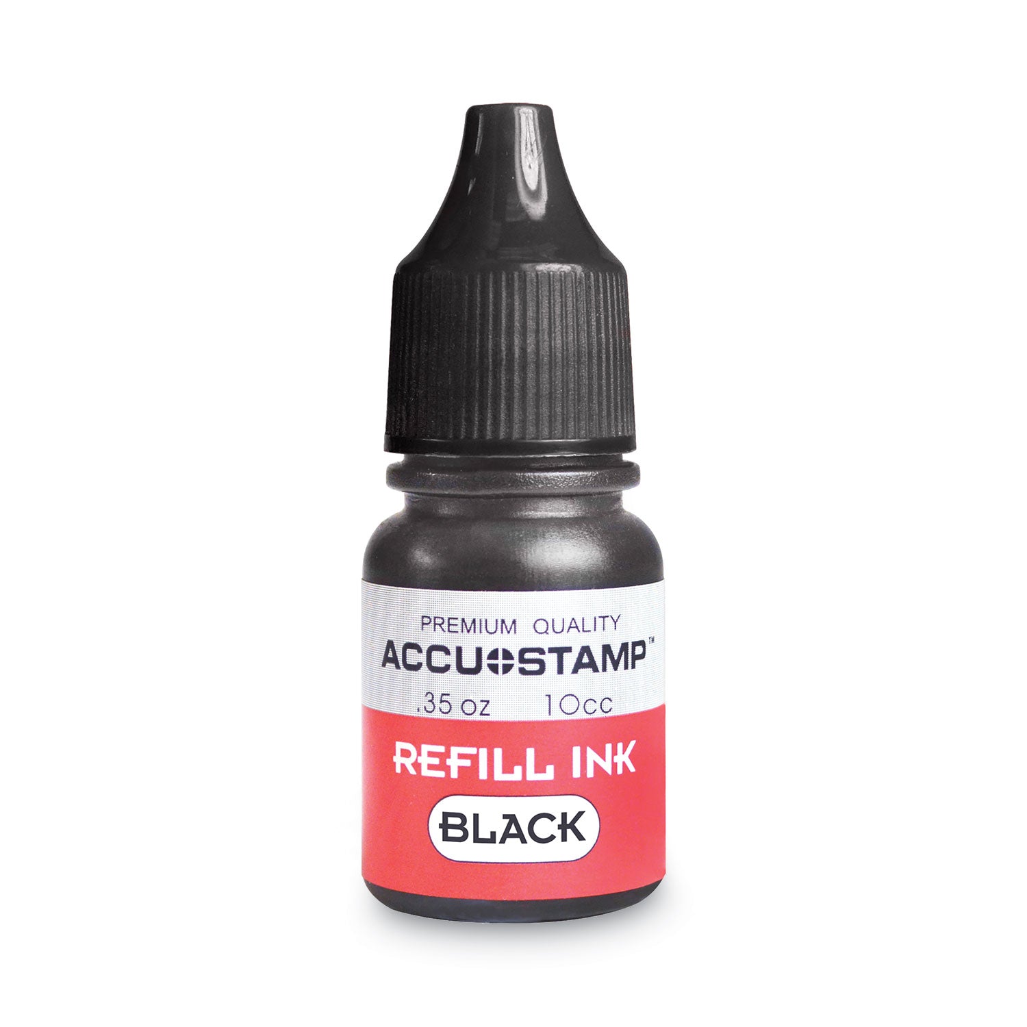 ACCU-STAMP Gel Ink Refill, 0.35 oz Bottle, Black - 