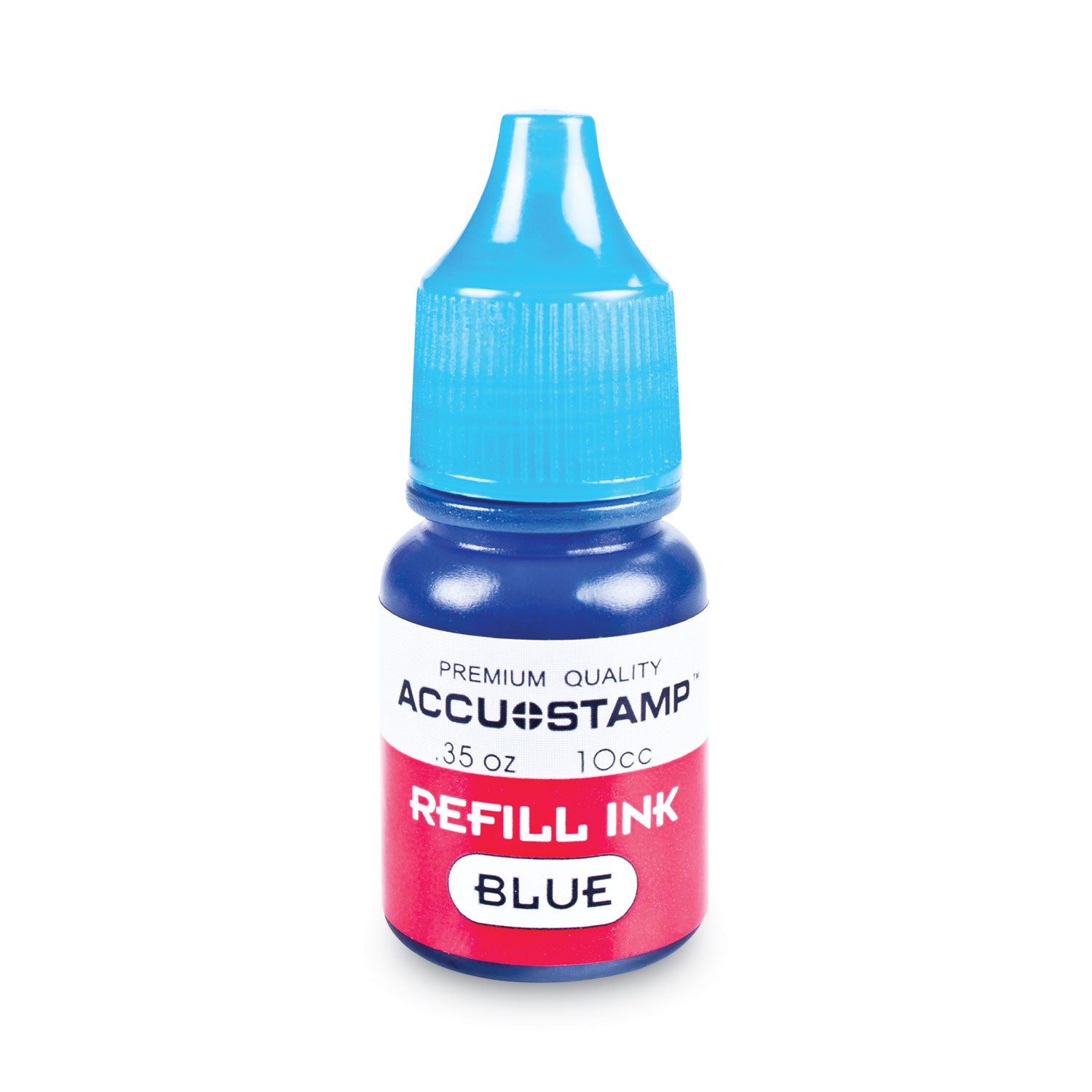 ACCU-STAMP Gel Ink Refill, 0.35 oz Bottle, Blue - 
