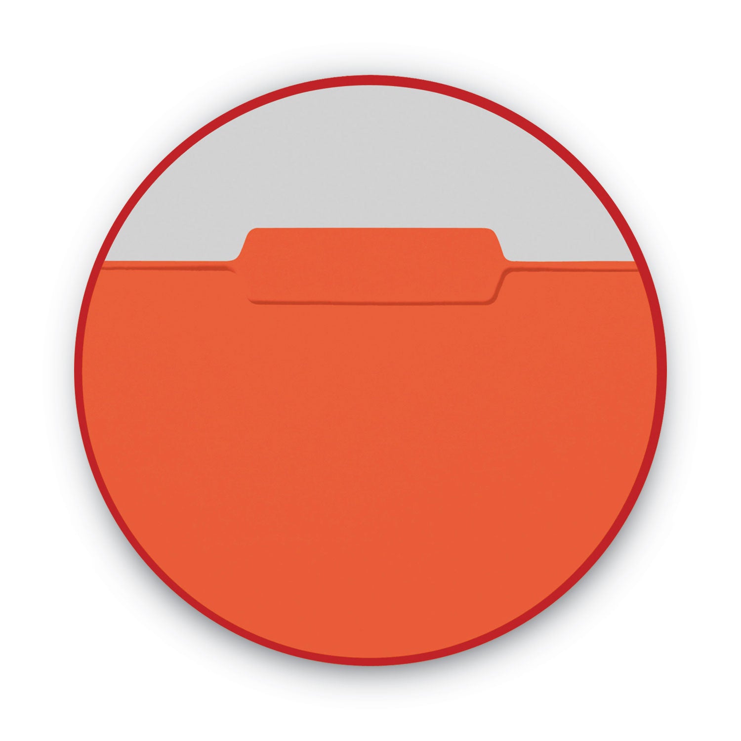 Interior File Folders, 1/3-Cut Tabs: Assorted, Letter Size, 0.75" Expansion, Orange, 100/Box - 