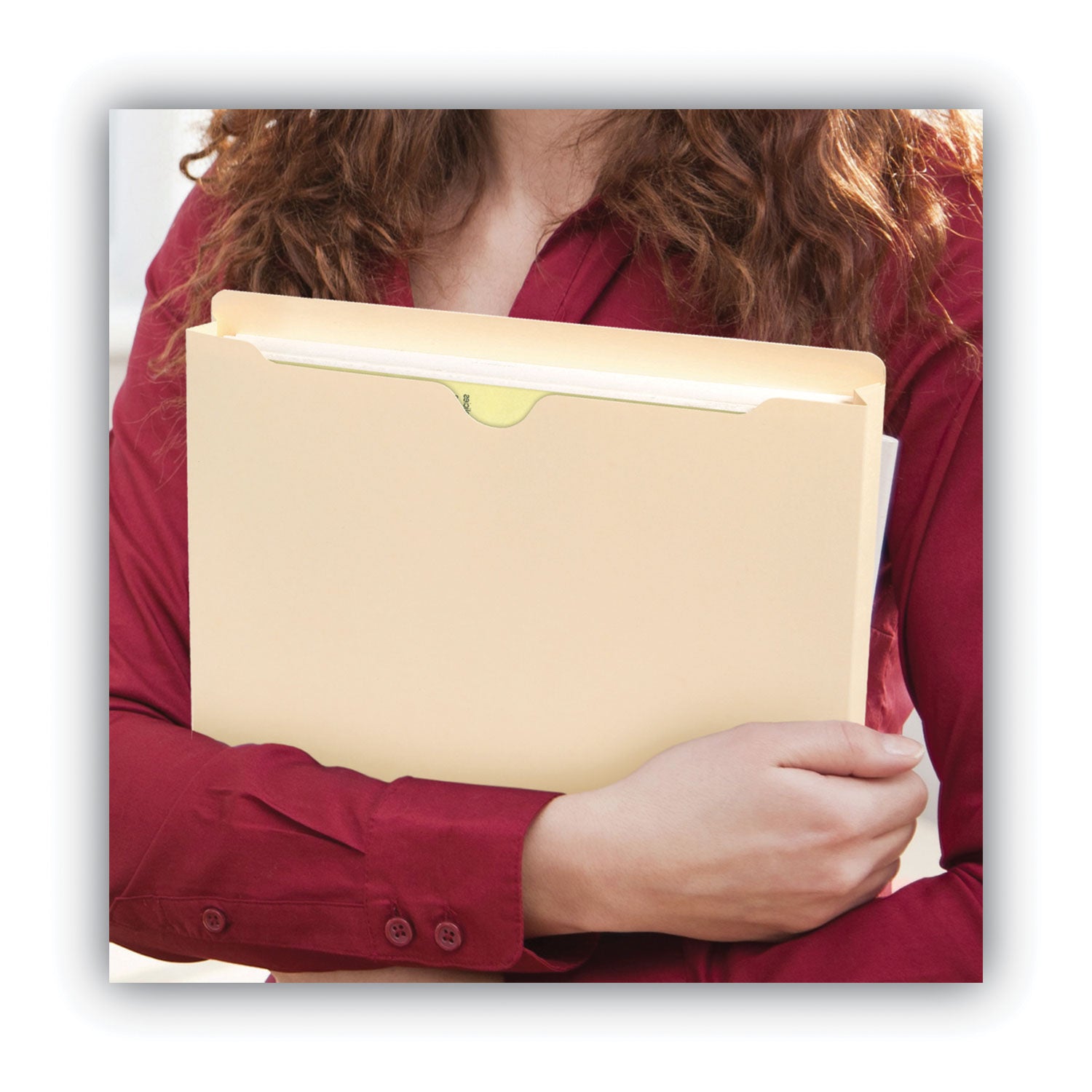 100% Recycled Top Tab File Jackets, Straight Tab, Legal Size, Manila, 50/Box - 