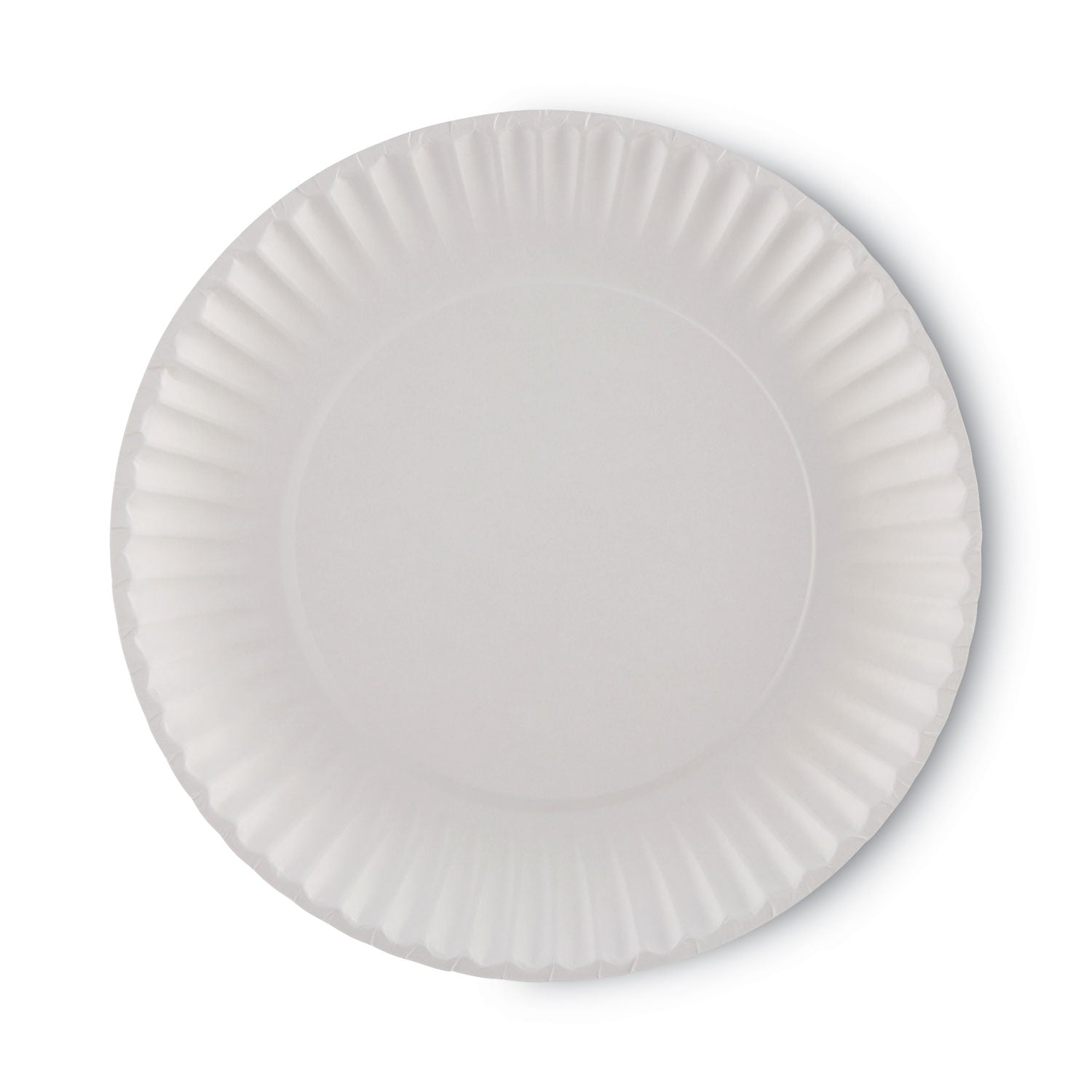 White Paper Plates, 9" dia, 250/Pack, 4 Packs/Carton - 