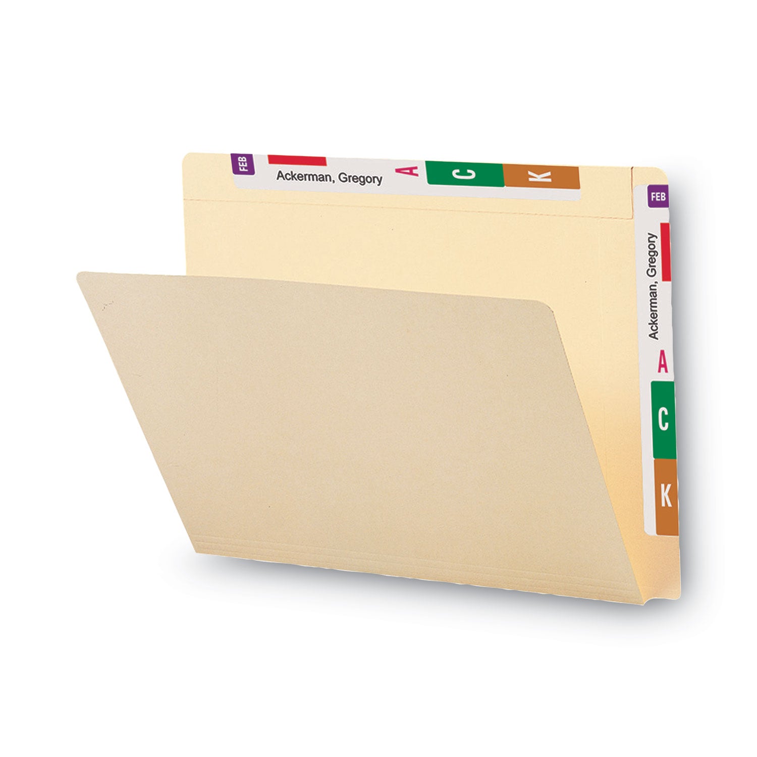 Heavyweight Manila End Tab Conversion File Folders, Straight Tabs, Letter Size, 0.75" Expansion, Manila, 100/Box - 