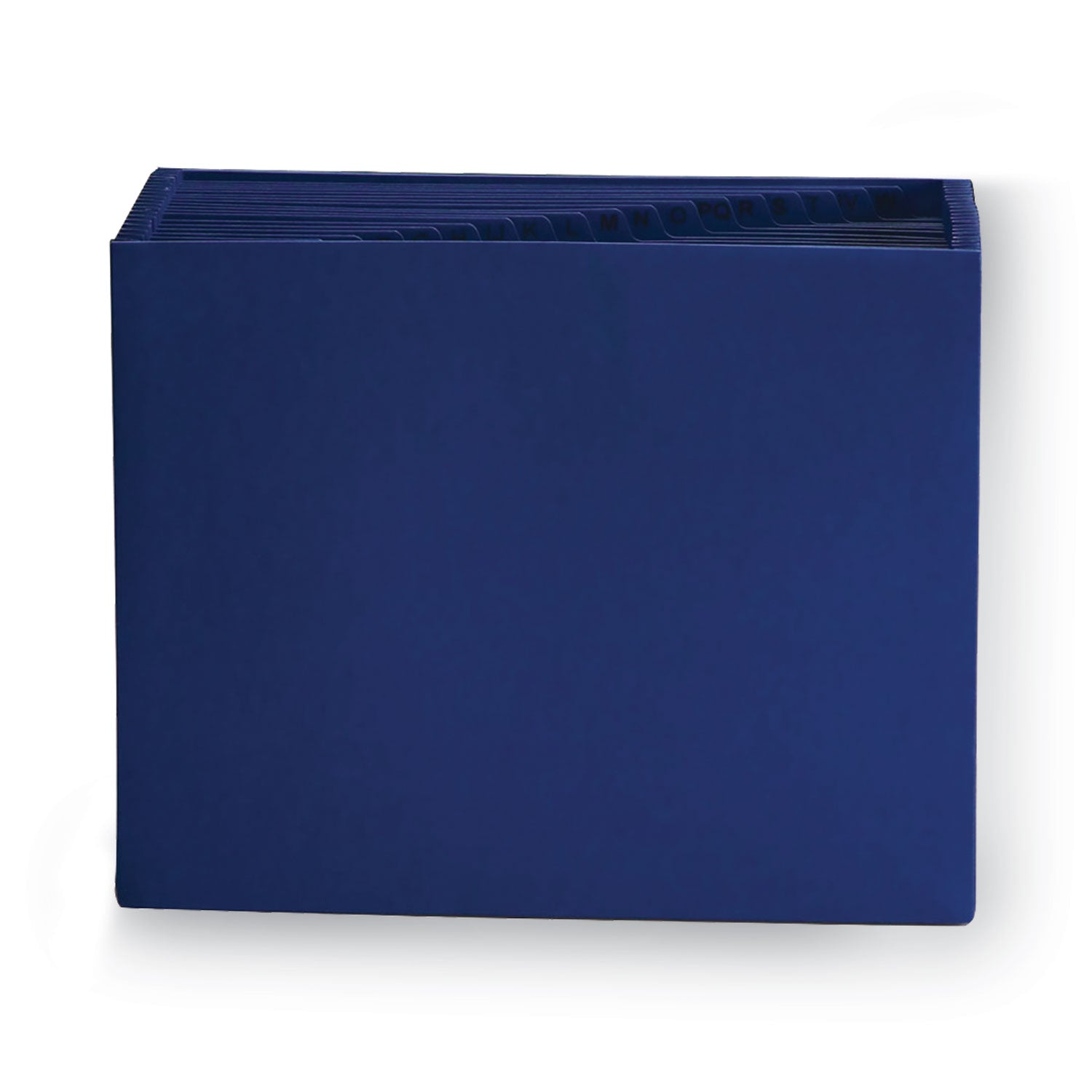 Heavy-Duty Indexed Expanding Open Top Color Files, 21 Sections, 1/21-Cut Tabs, Letter Size, Navy Blue - 