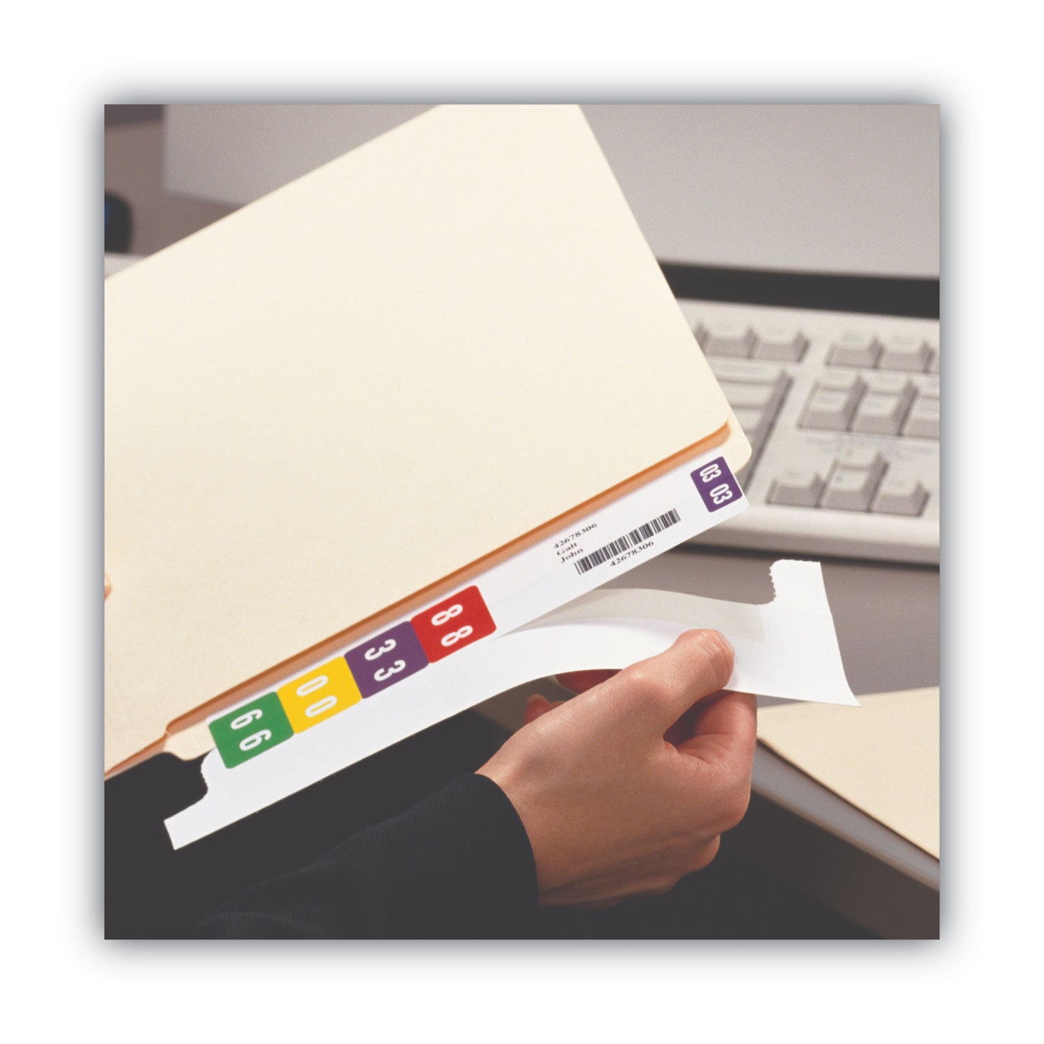 Color-Coded Smartstrip Refill Label Forms, Inkjet Printer, Assorted, 1.5 x 7.5, White, 250/Pack