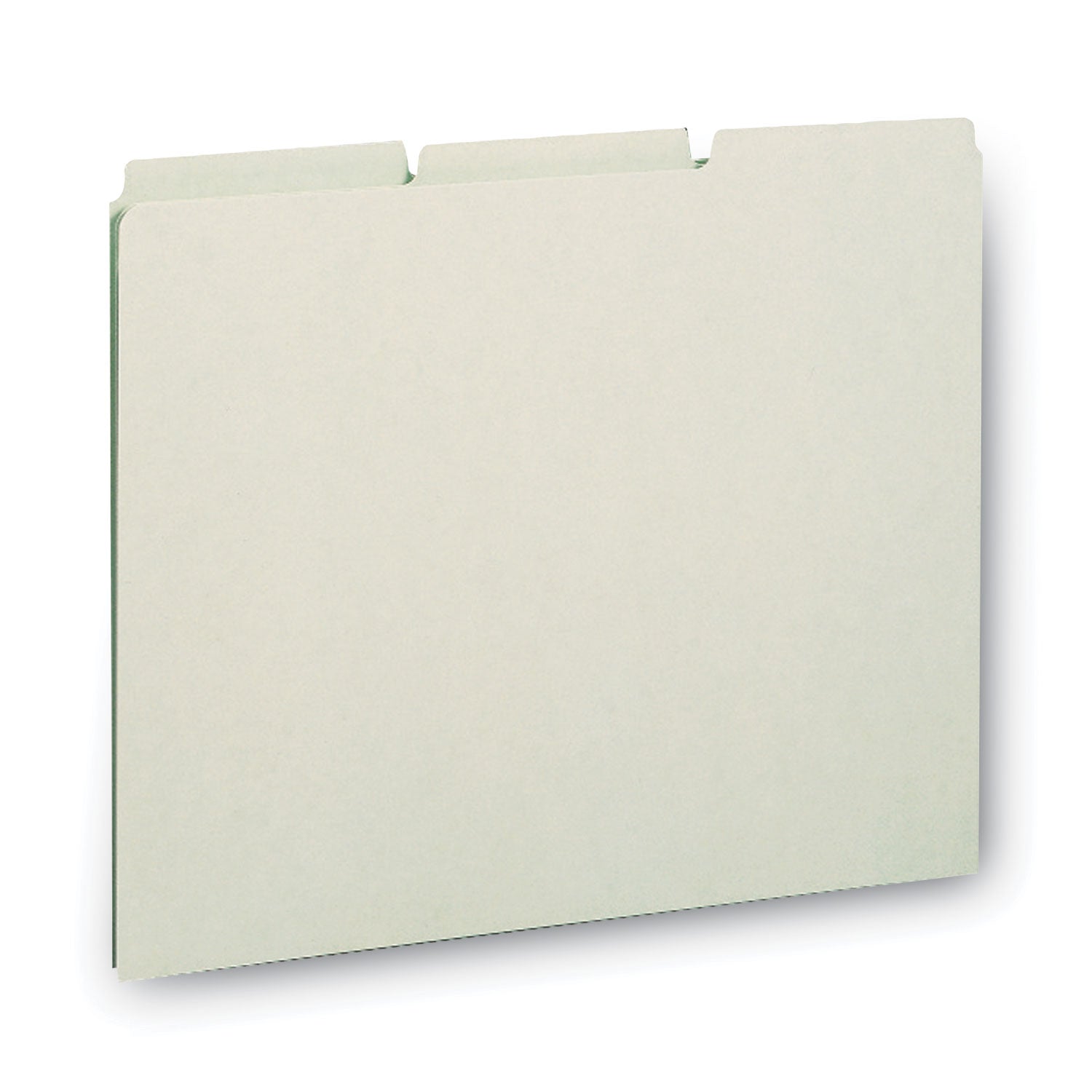 Recycled Blank Top Tab File Guides, 1/3-Cut Top Tab, Blank, 8.5 x 11, Green, 100/Box