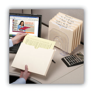 100% Recycled Top Tab File Jackets, Straight Tab, Legal Size, Manila, 50/Box - 