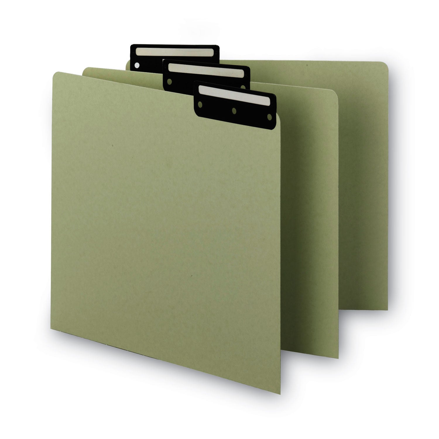 Recycled Blank Top Tab File Guides, 1/3-Cut Top Tab, Blank, 8.5 x 11, Green, 50/Box - 