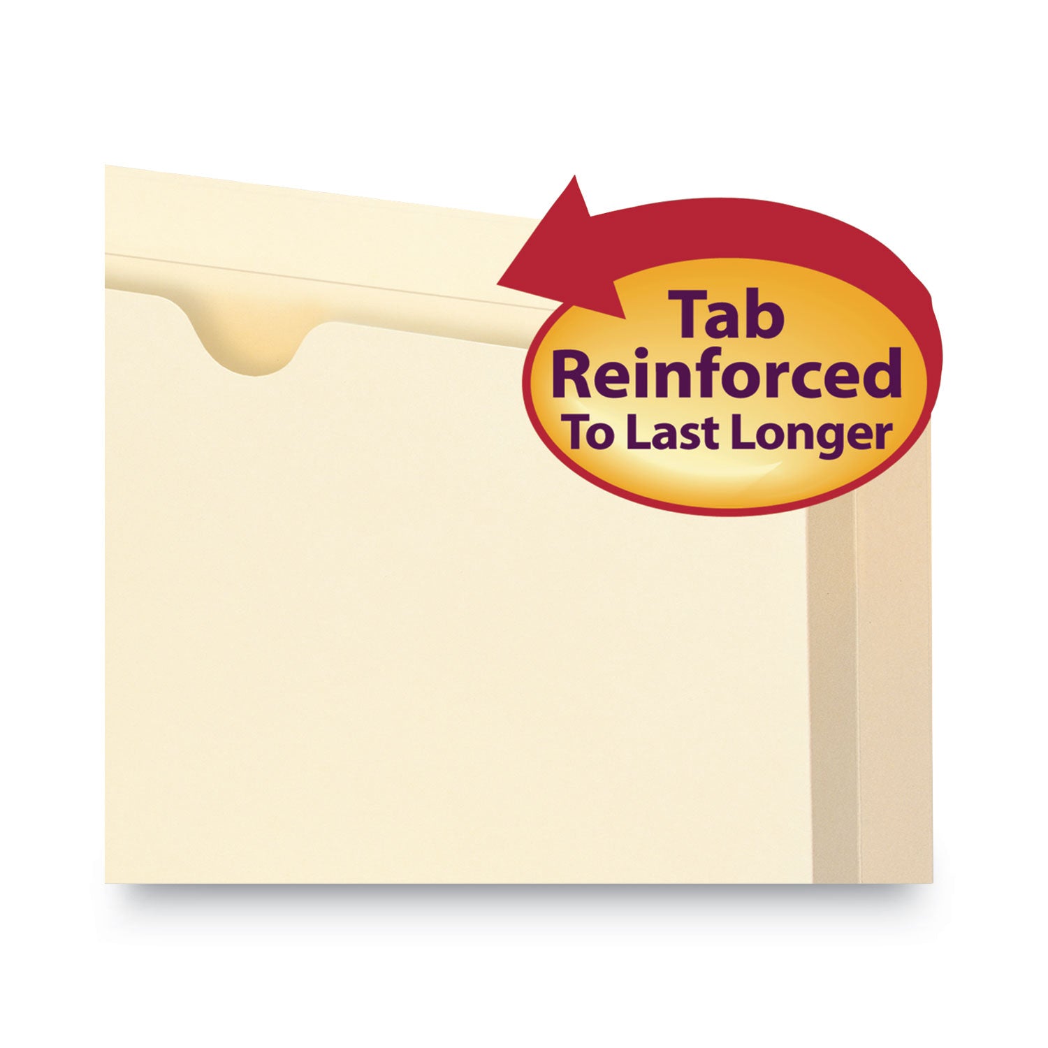 100% Recycled Top Tab File Jackets, Straight Tab, Legal Size, Manila, 50/Box - 