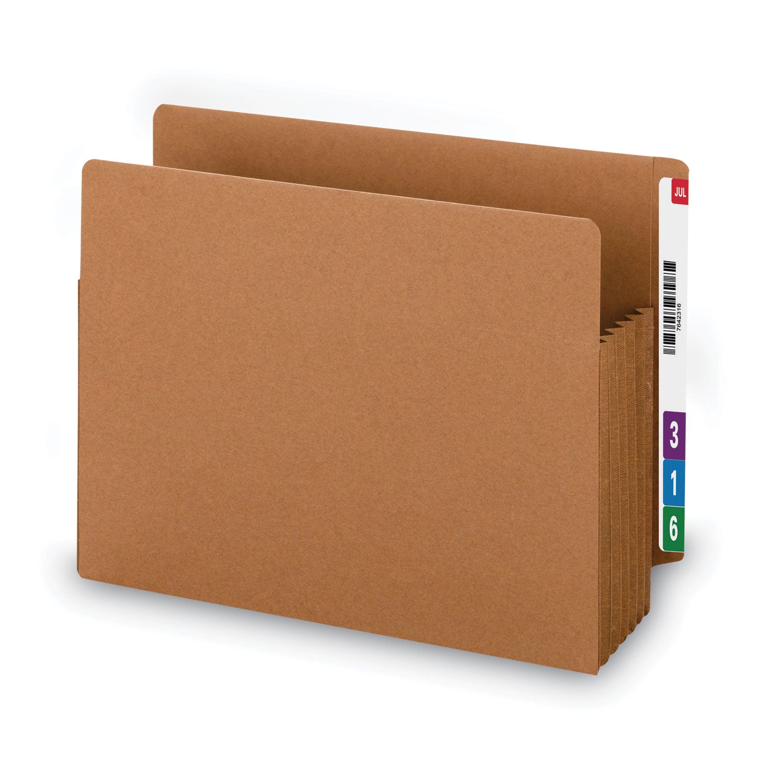 Heavy-Duty Redrope End Tab TUFF Pockets, 5.25" Expansion, Letter Size, Redrope, 10/Box - 
