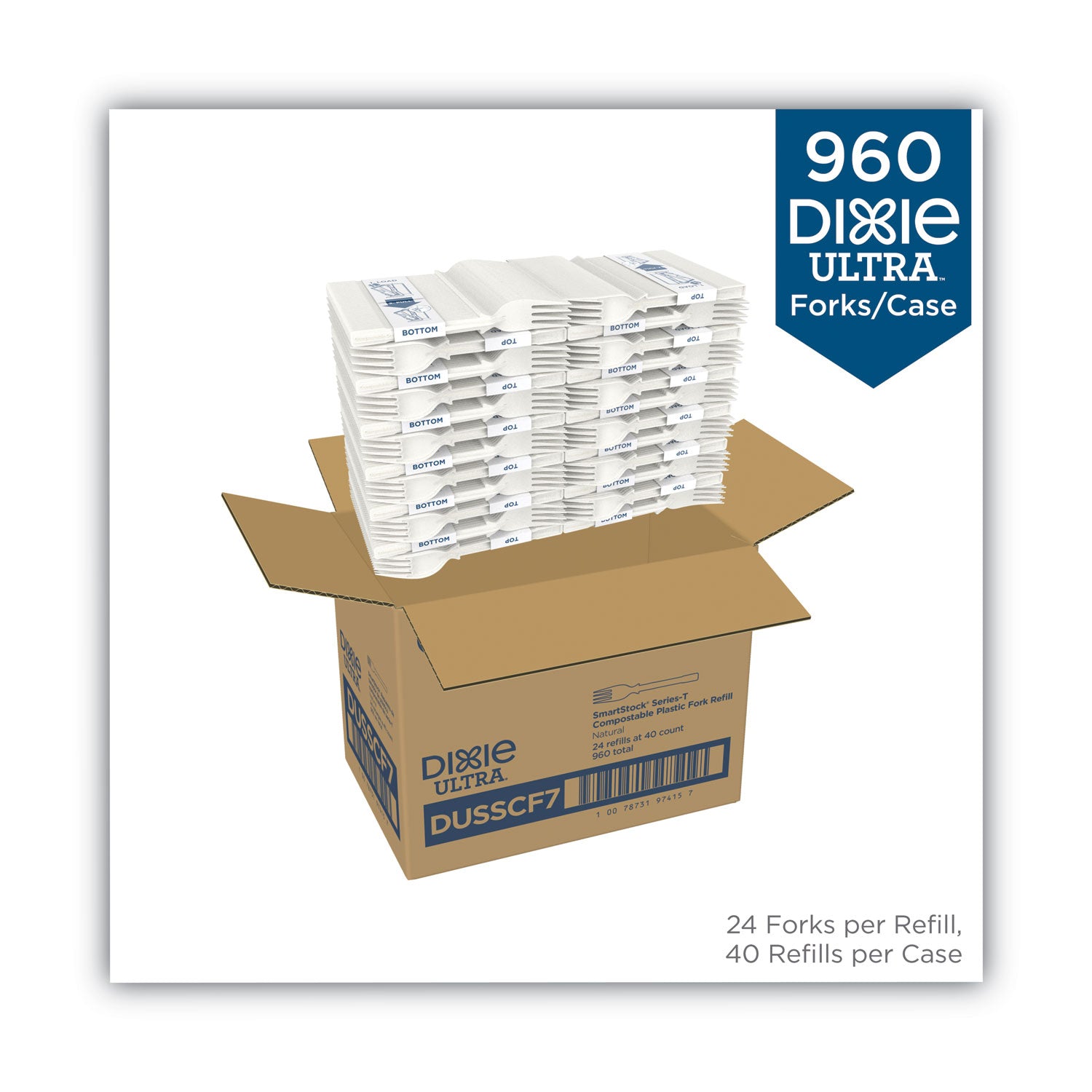 smartstock-tri-tower-dispensing-system-cutlery-fork-natural-40-pack-24-packs-carton_dxedusscf7 - 2