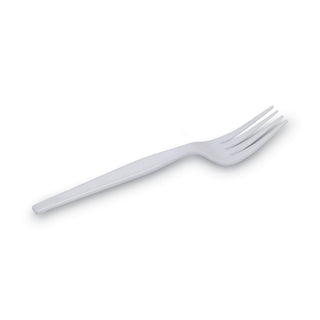 Plastic Cutlery, Heavyweight Forks, White, 1,000/Carton