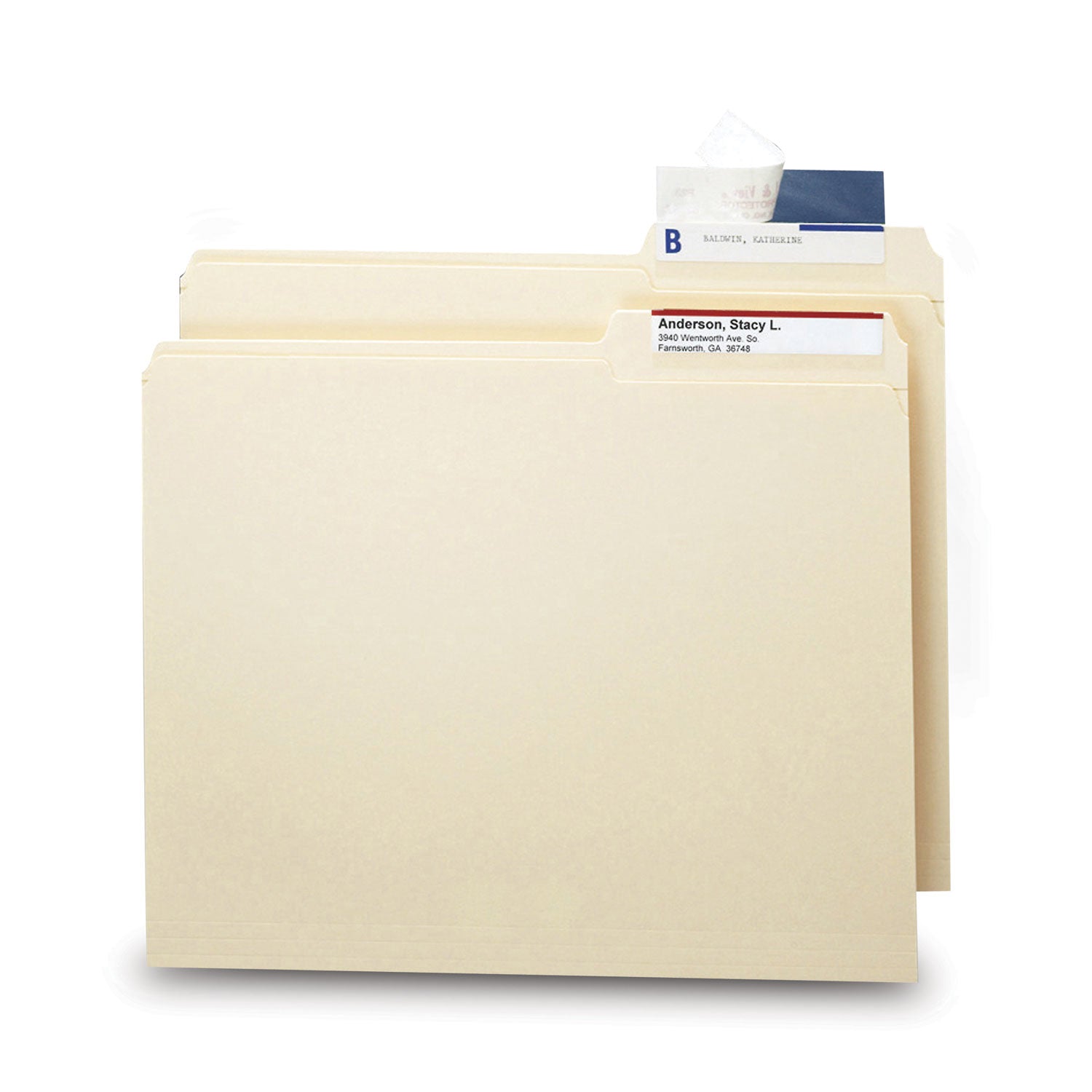 Seal and View File Folder Label Protector, Clear Laminate, 3.5 x 1.69, 100/Pack - 