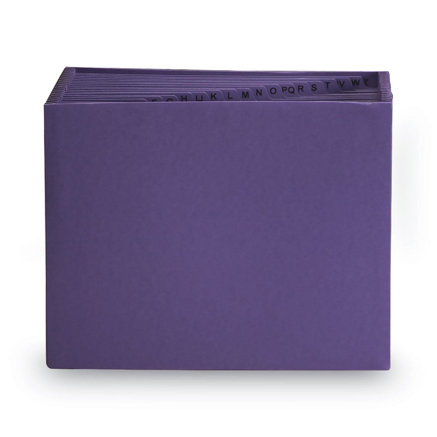 Heavy-Duty Indexed Expanding Open Top Color Files, 21 Sections, 1/21-Cut Tabs, Letter Size, Purple - 