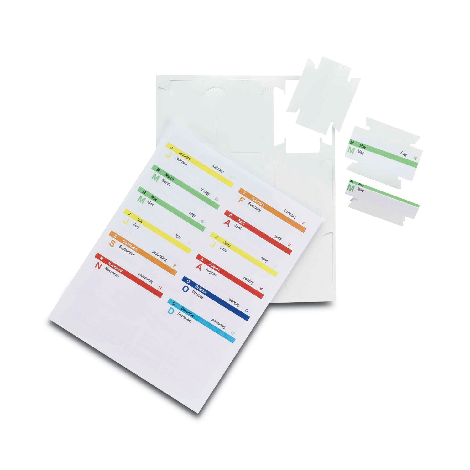 Viewables Hanging Folder Tabs and Labels, Quick-Fold Tabs with Labels, 1/3-Cut, White, 3.5" Wide, 45/Pack - 