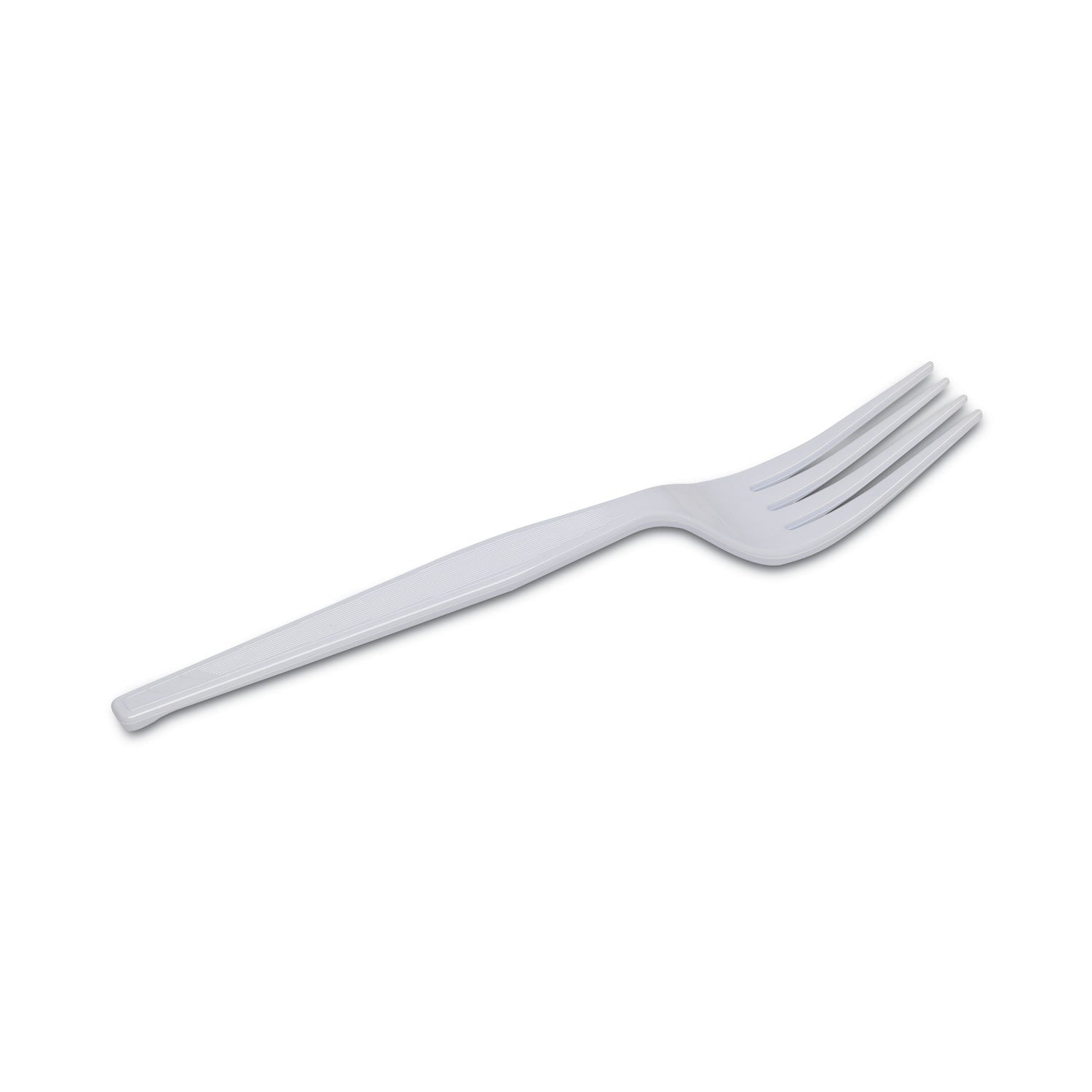 Plastic Cutlery, Heavyweight Forks, White, 100/Box - 