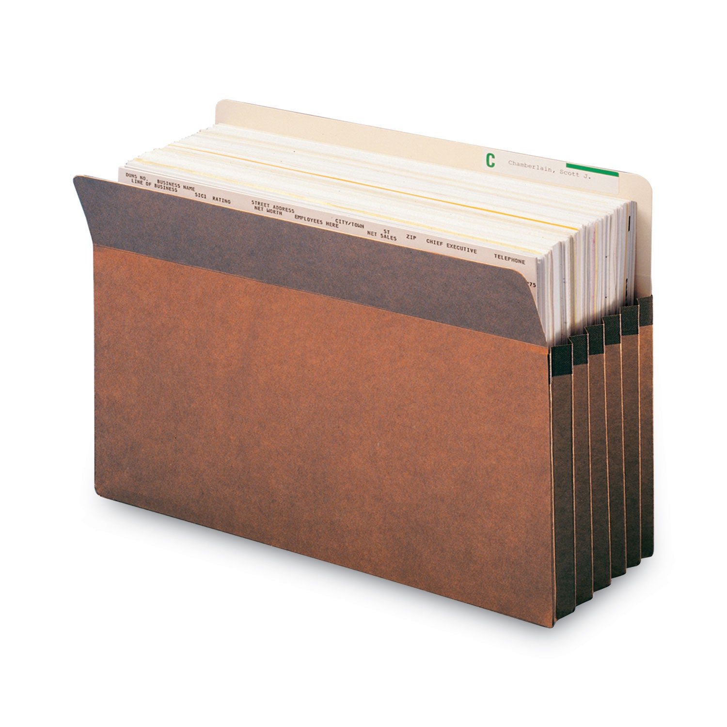 Redrope Drop Front File Pockets, 5.25" Expansion, Legal Size, Redrope, 10/Box - 