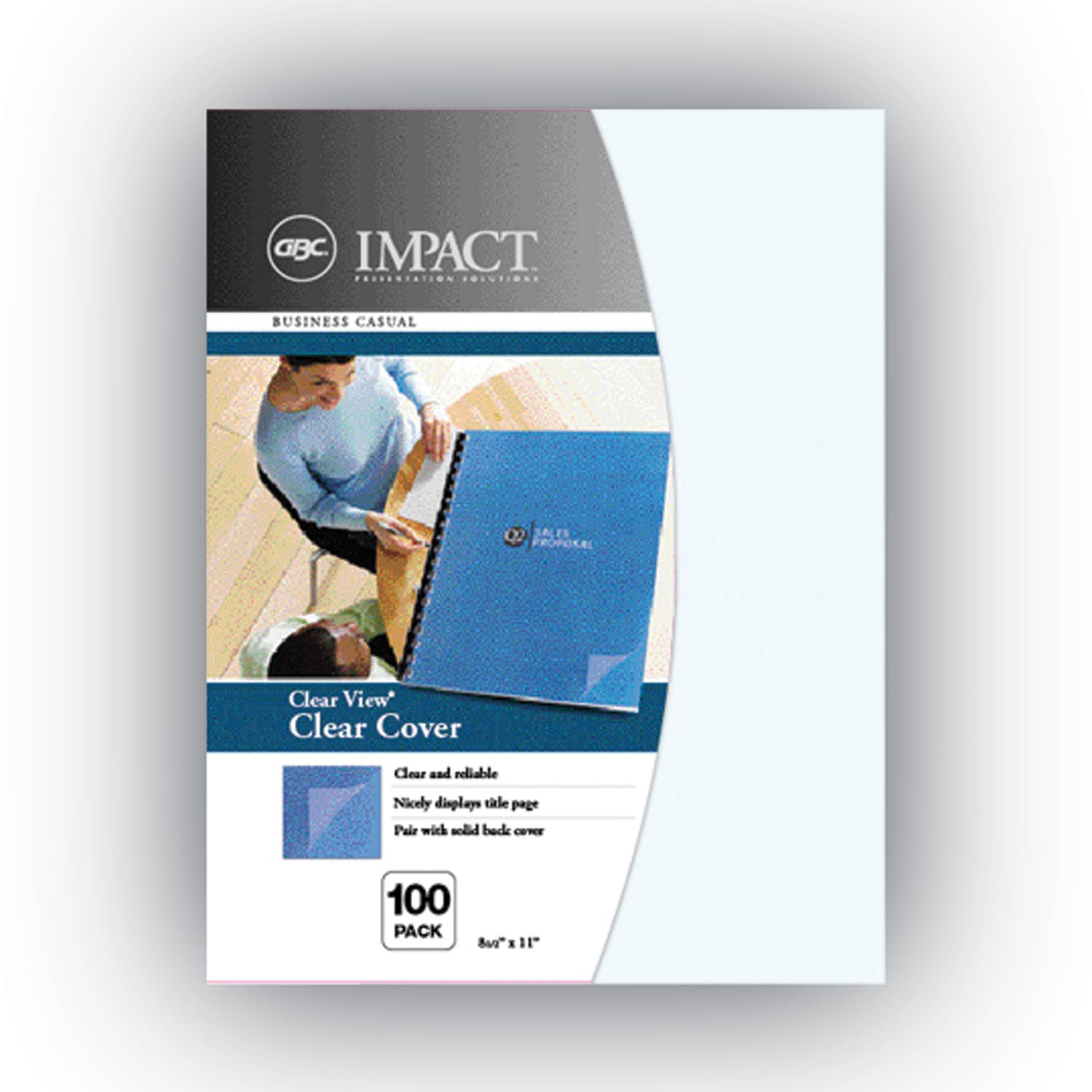 ProClick Pre-Punched Cover, Clear, 11.75 x 8.5, Punched, 25/Pack