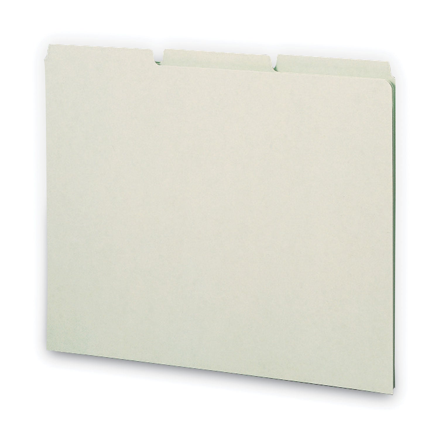 Recycled Blank Top Tab File Guides, 1/3-Cut Top Tab, Blank, 8.5 x 11, Green, 100/Box - 