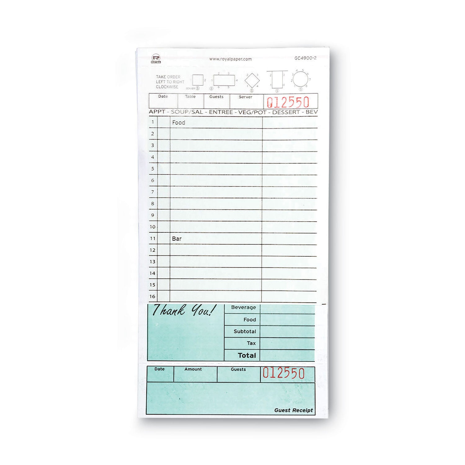 guest-check-pad-16-lines-two-part-carbonless-42-x-825-50-forms-pad-50-pads-carton_rppgc49002 - 1