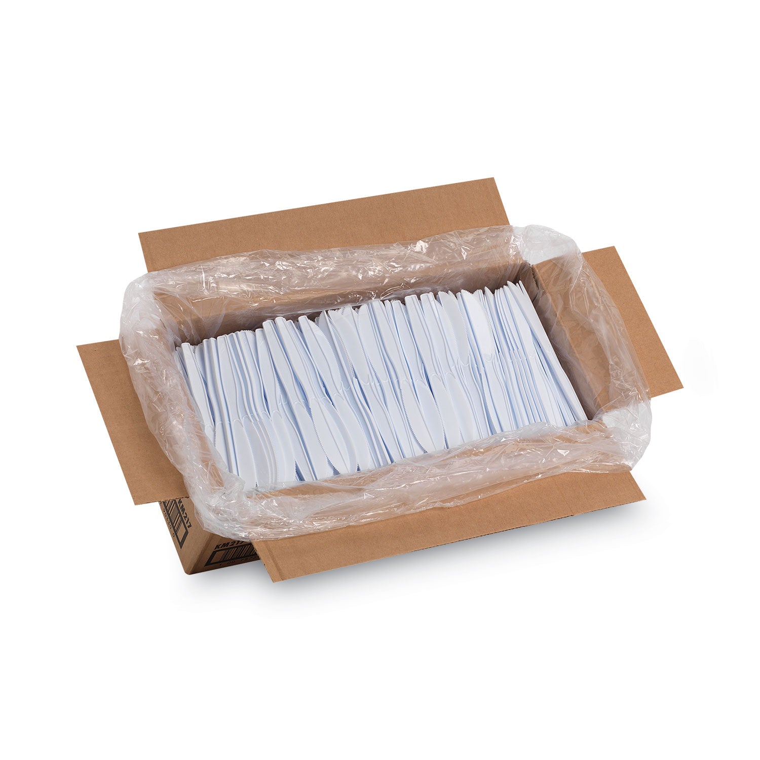 Plastic Cutlery, Heavy Mediumweight Knives, White, 1,000/Carton
