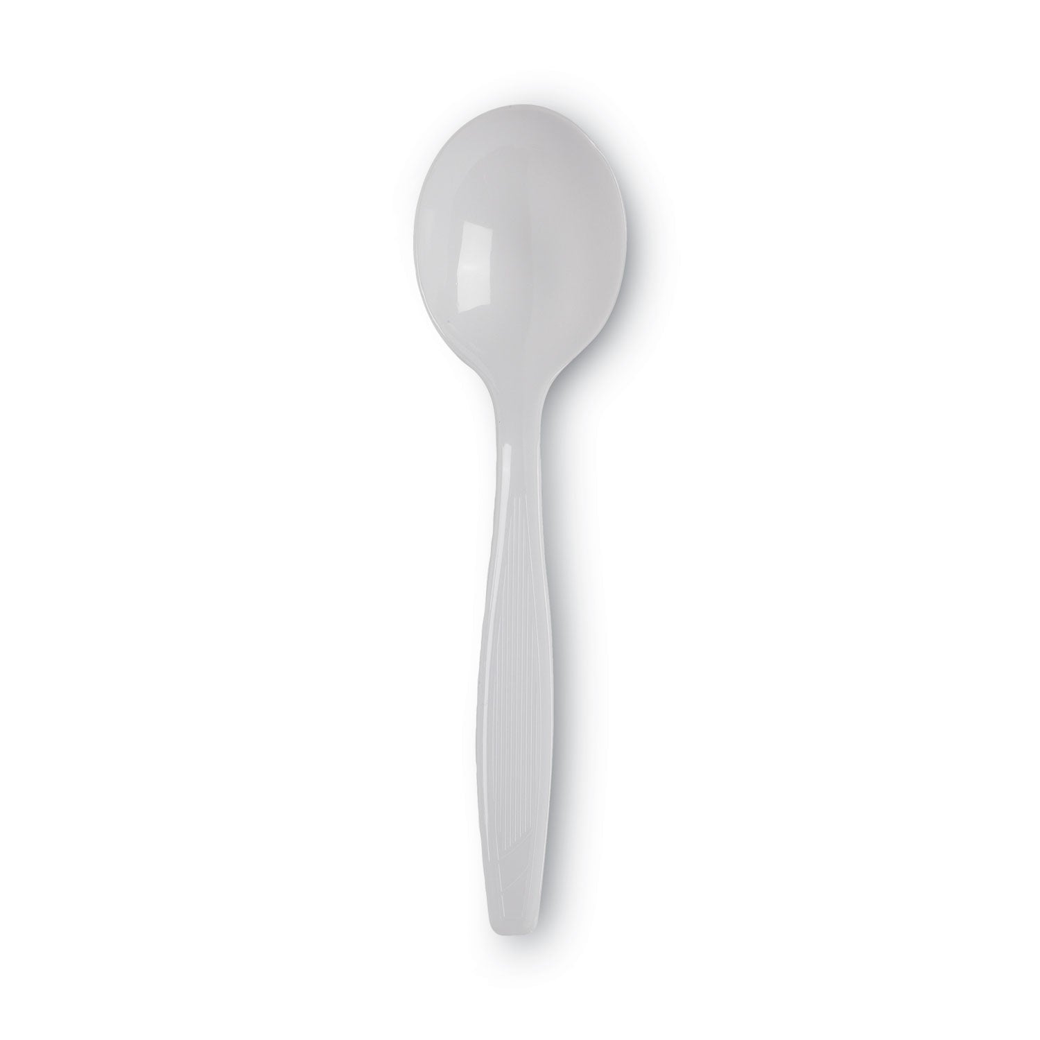 Plastic Cutlery, Heavyweight Soup Spoons, White, 100/Box - 