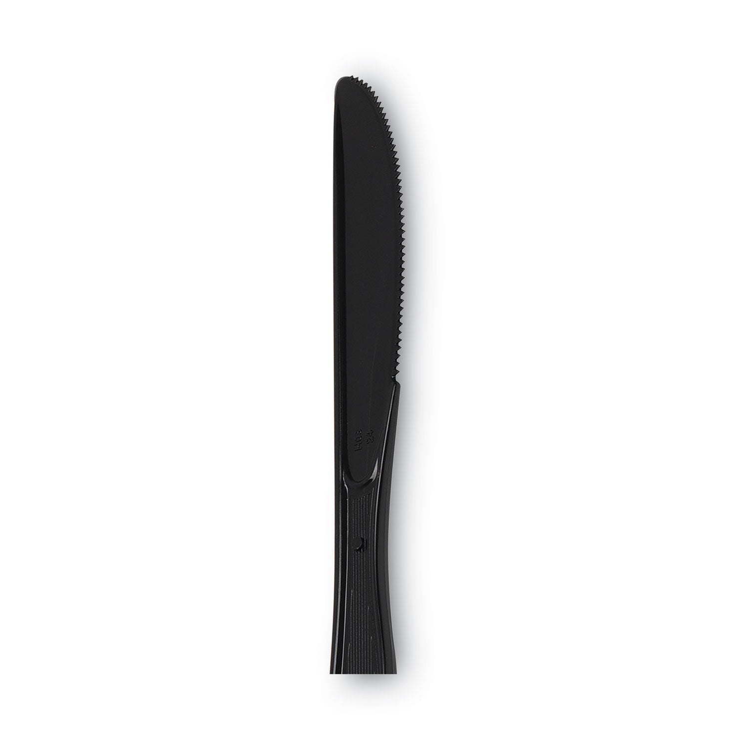 Individually Wrapped Heavyweight Knives, Polystyrene, Black, 1,000/Carton