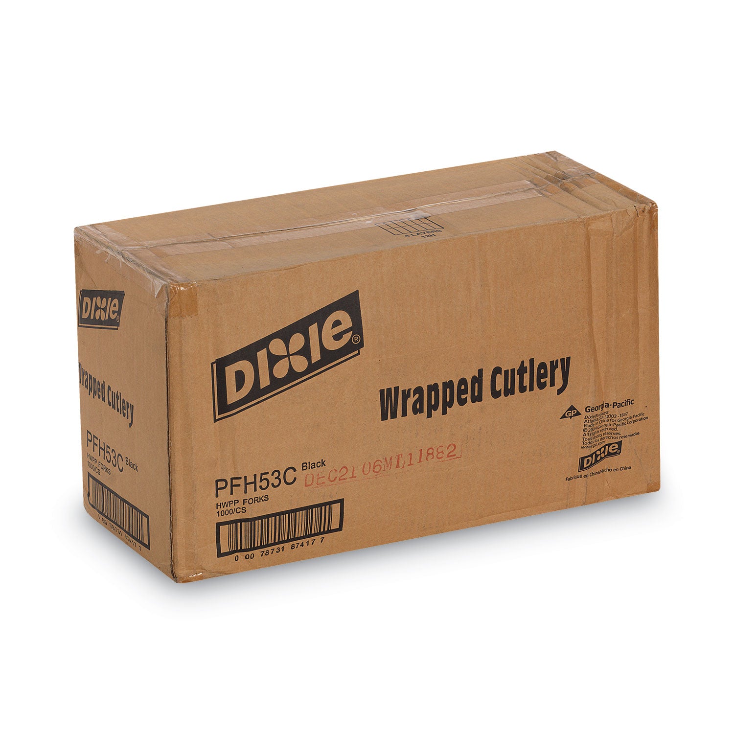 Individually Wrapped Heavyweight Forks, Polypropylene, Black, 1,000/Carton