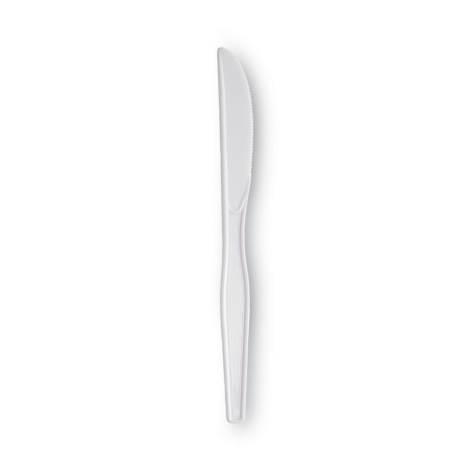 Plastic Cutlery, Heavyweight Knives, White, 100/Box - 