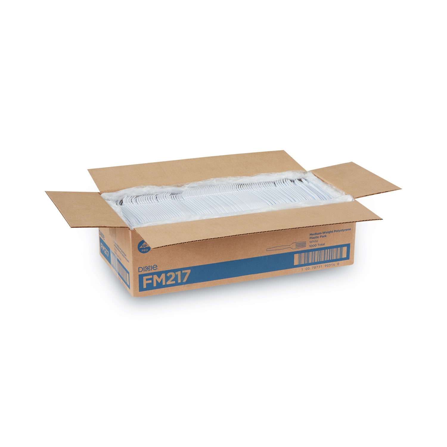 Plastic Cutlery, Heavy Mediumweight Forks, White, 1,000/Carton