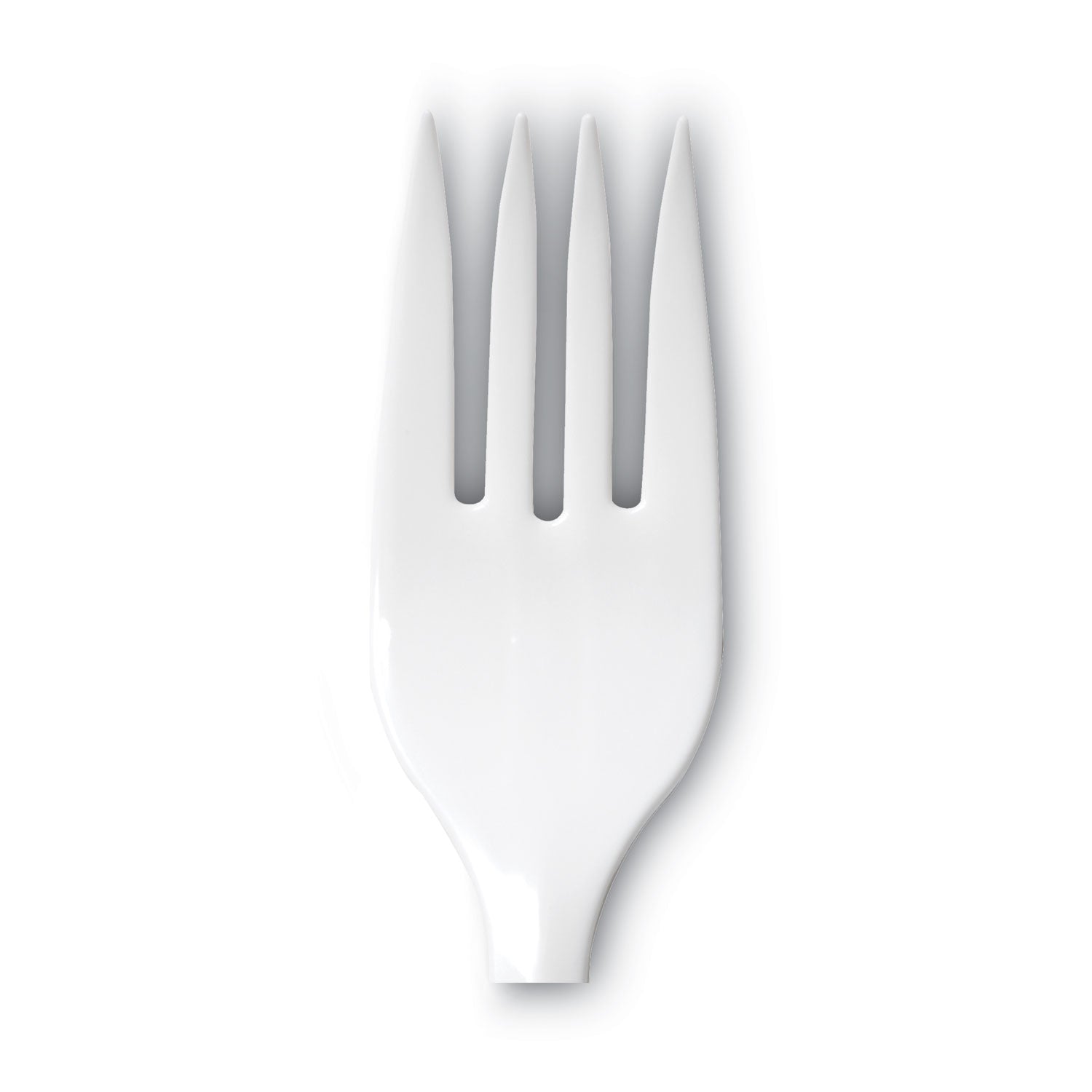 Plastic Cutlery, Mediumweight Forks, White, 1,000/Carton - 